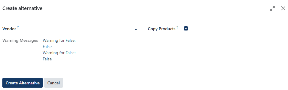 Create Alternative option