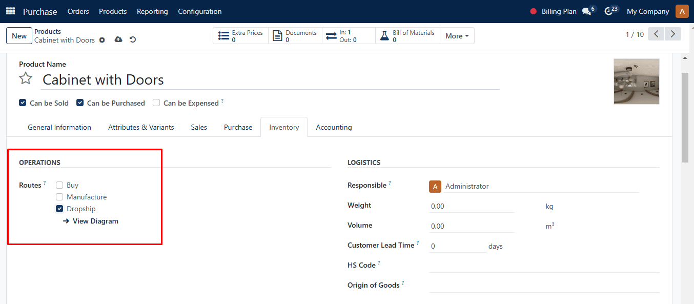 Dropship and set the routes of operation to dropship