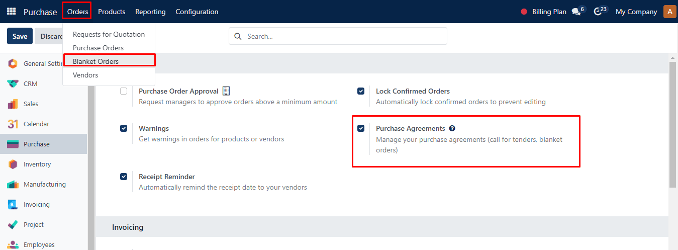 Purchase Agreements option