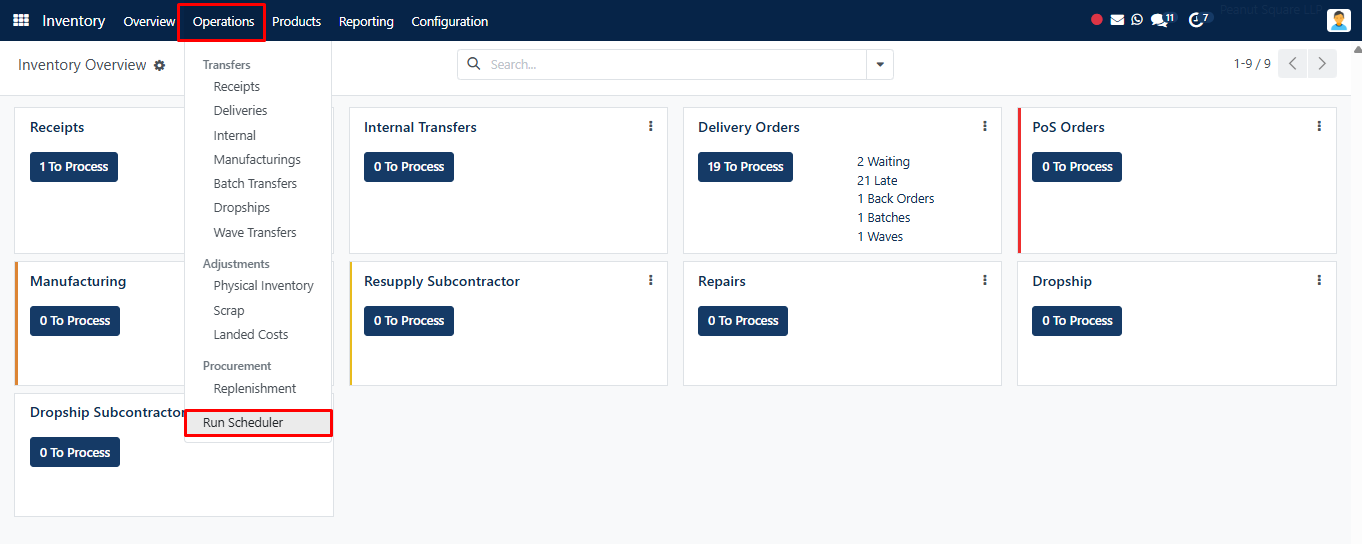 Manage Run Scheduler