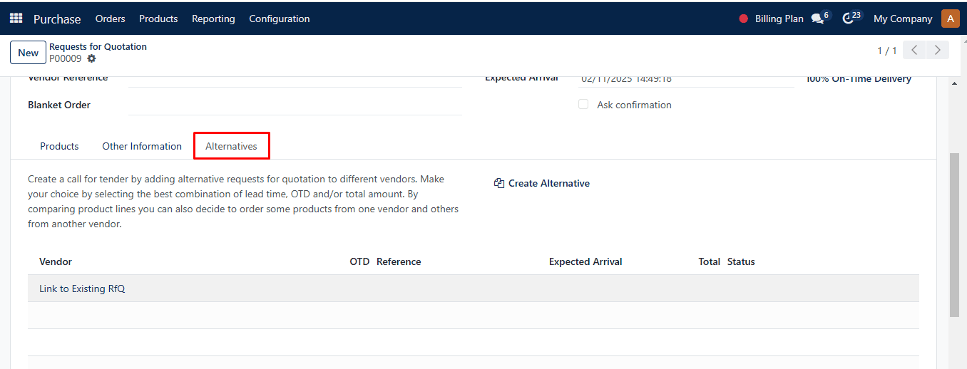 alternative purchase orders