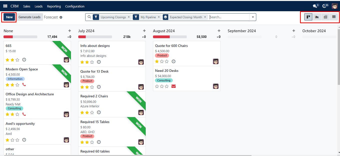 Reporting CRM Four Icon