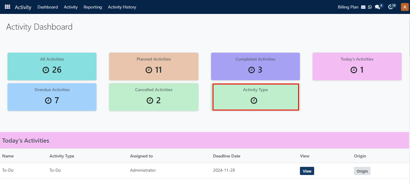 App Activity Type