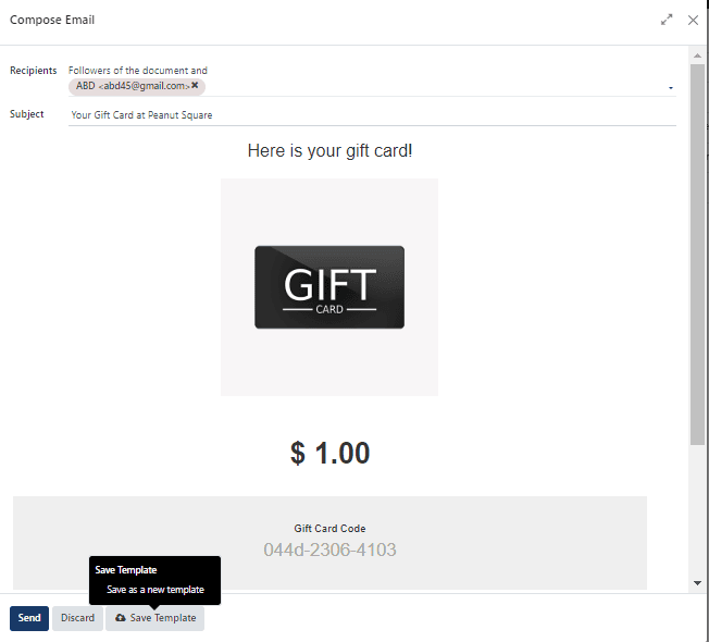 Customize Giftcard