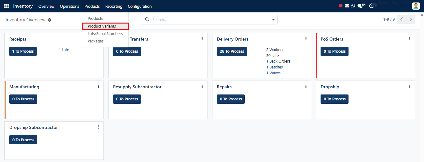 Manage Product Variants