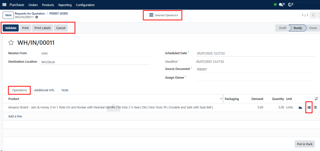 Receipts dashboard