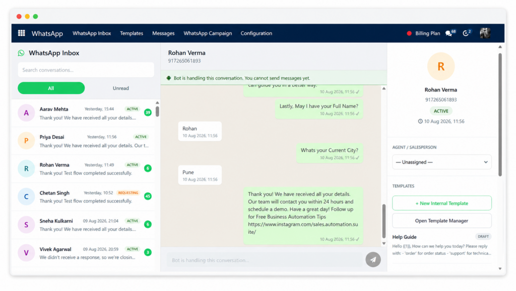 CRM Integration with IndiaMart - Free WhatsApp Automation